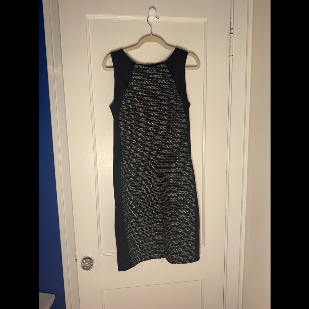 White House Black Market Black and Gray Mini Dress